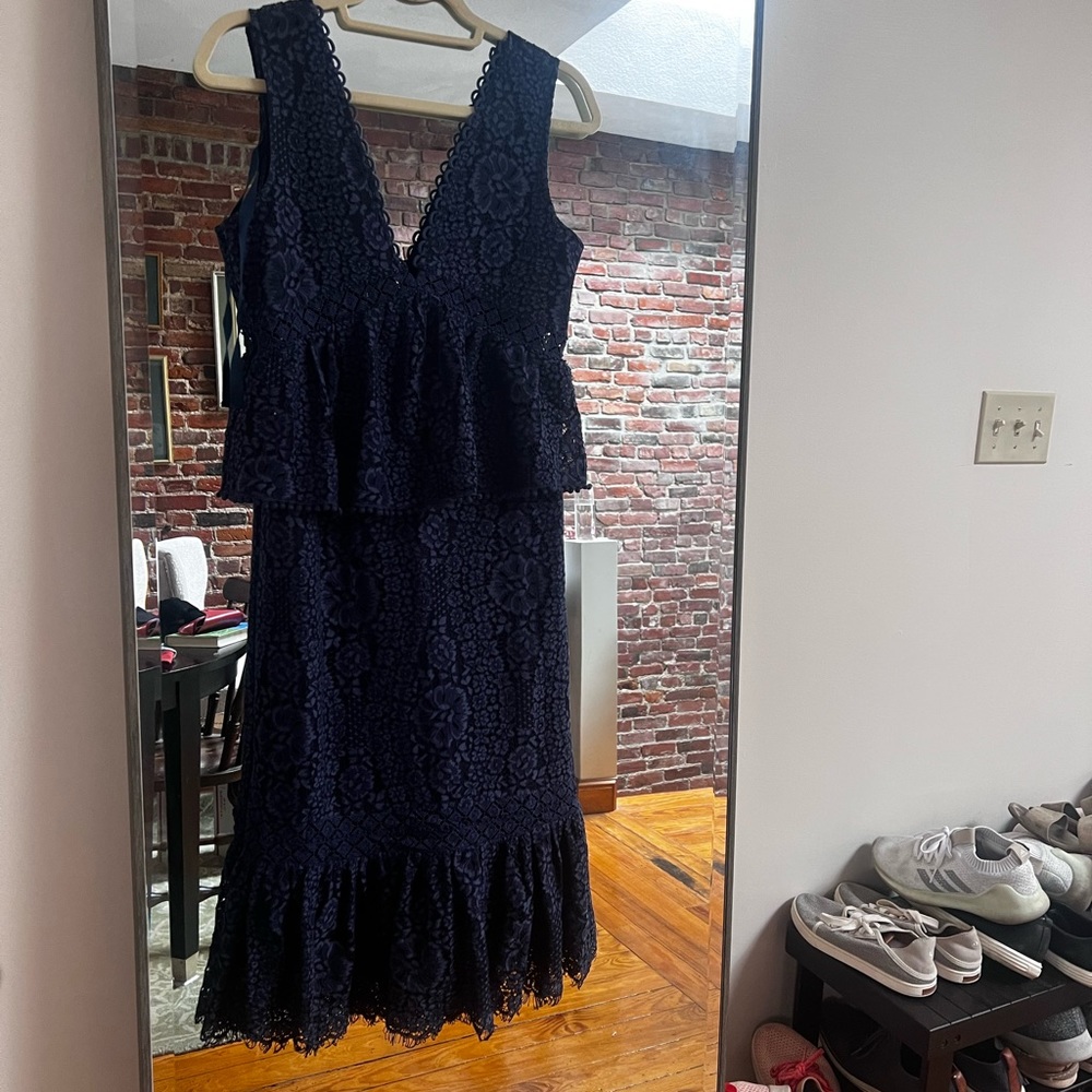 Foxiedox Navy Peplum dress - Picture 10 of 15